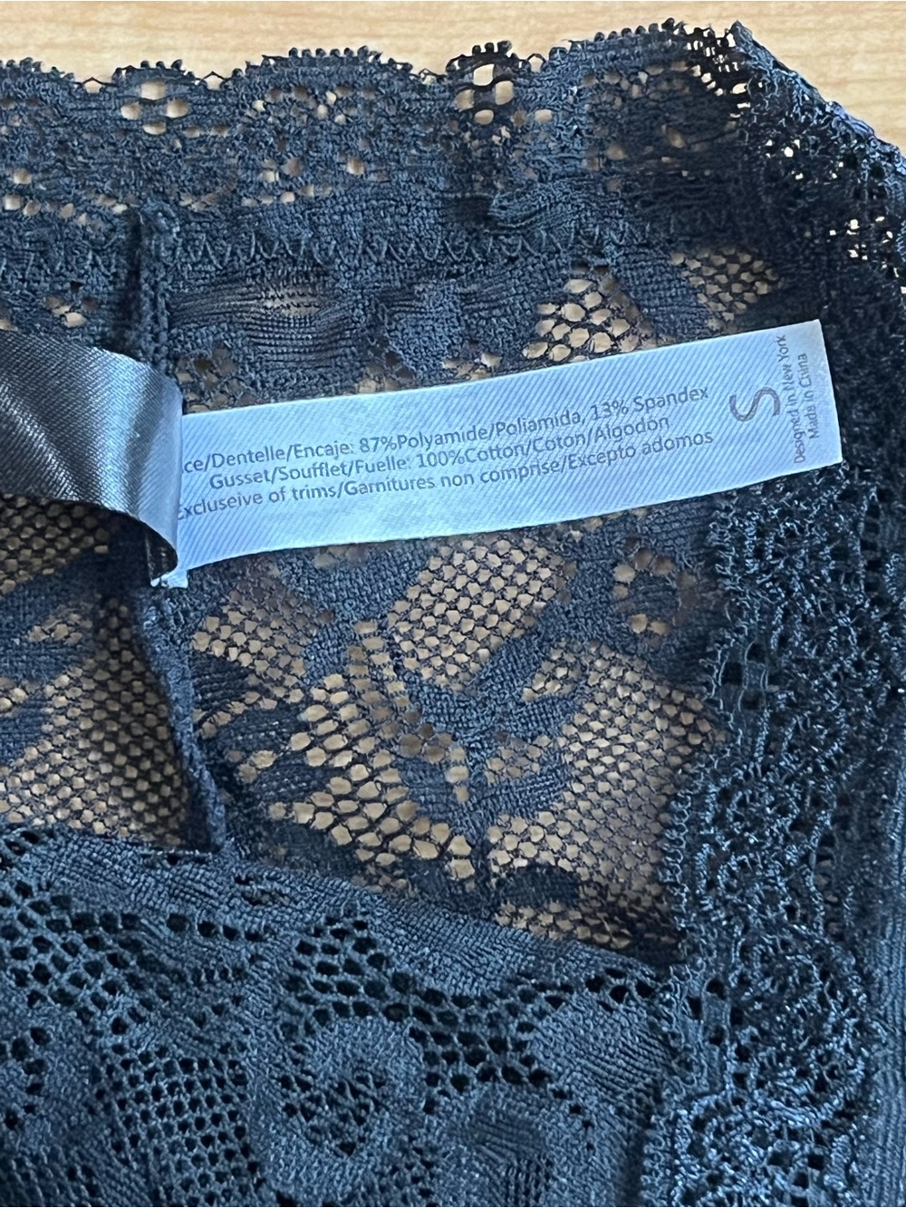 Adore Me Black Lace Cheeky Panty w/ Hook Detail NWT Y2K Lingerie - Picture 7 of 8